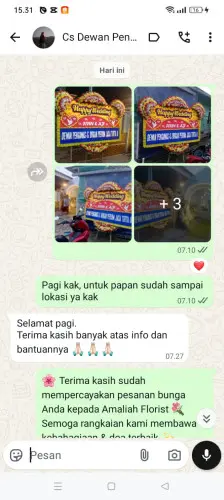 Testimonial Papan Bunga Pernikahan margahurip